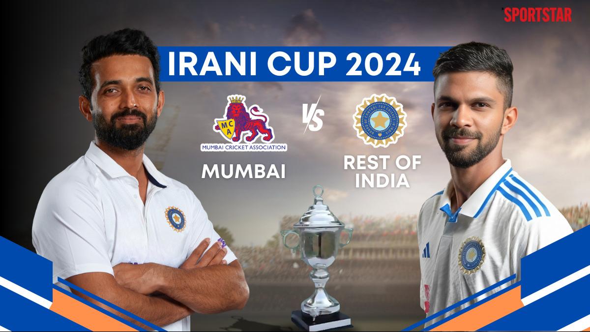 Irani Cup 2024-25 Day 2 Live Score: MUM 477/8 vs ROI; Prasidh takes two consecutive wickets, Sarfaraz inching closer to 200